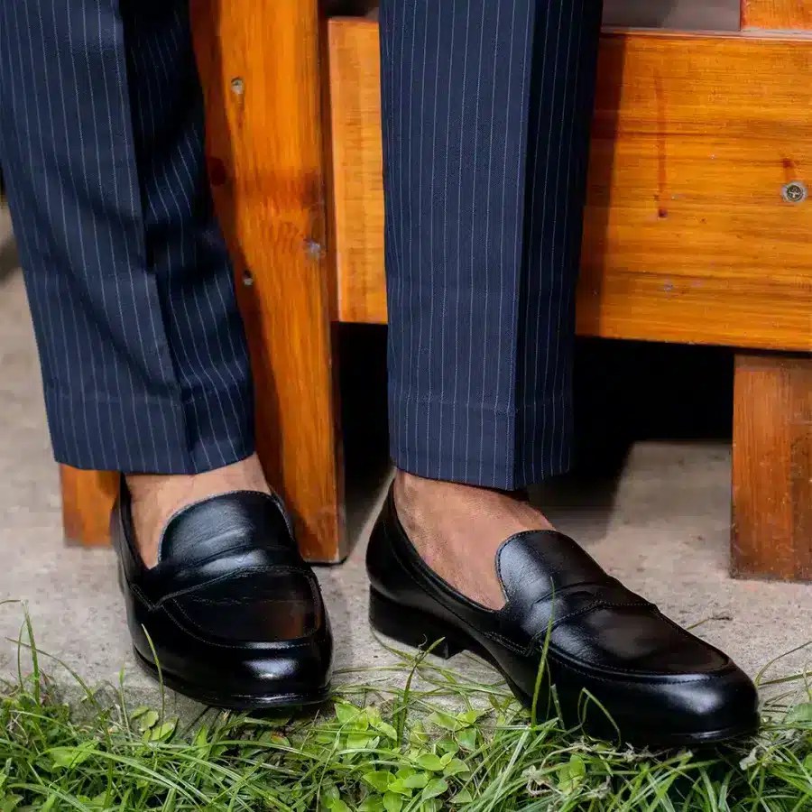 Pristine Luxury Handcrafted Cow Leather Classic  Black Male Shoe M22-0990 (Eid New Arrival) - 39
