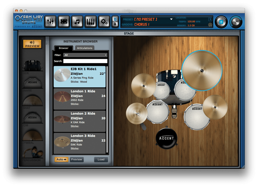 Platinum Samples Introduce Ocean Way Drums & Accent Virtual Instrument