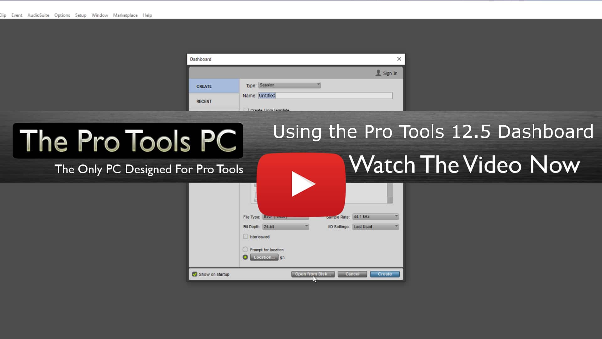 Pro Tools 12.5 Dashboard video tutorial