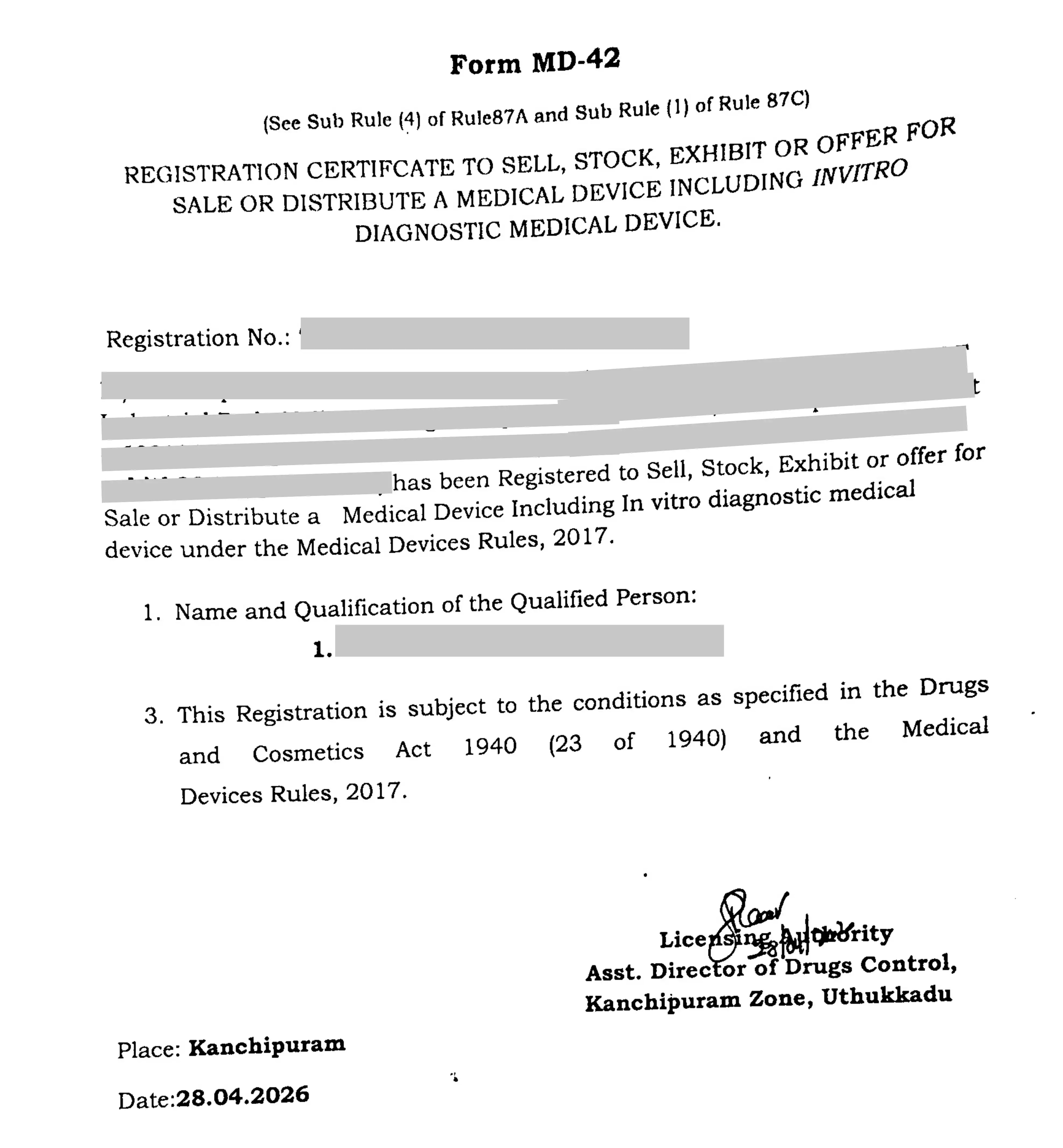 MD-42 Medical Device Export Documents Embassy Legalization Services in Delhi, India: Ensuring Seamless Global Market Access for Manufacturers and Exporters