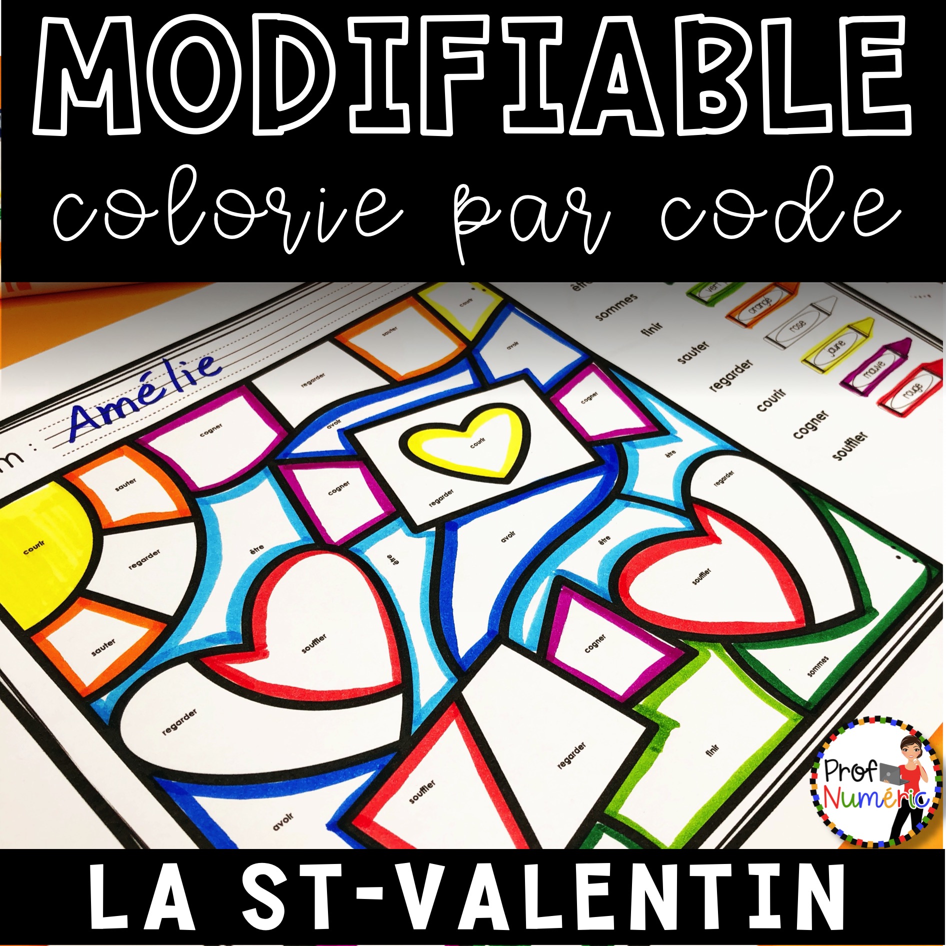 Colorie par code - MODIFIABLE - ENSEMBLE COMPLET - 15 Thèmes – Image 11