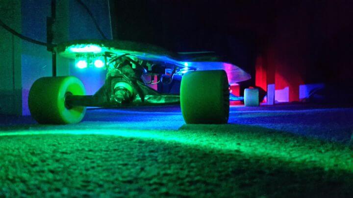 Bluetooth LED Skateboard with HC-06 bluetooth module