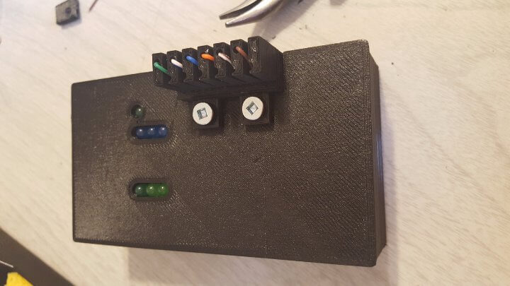 Completed encloser of the ARduino CAT6 Cable Tester