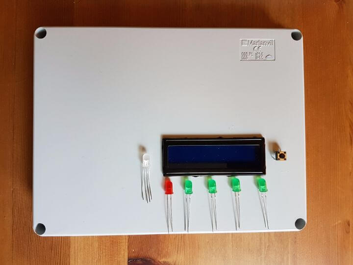Arduino Home brewing enclosure with LCD and 7 LEDs