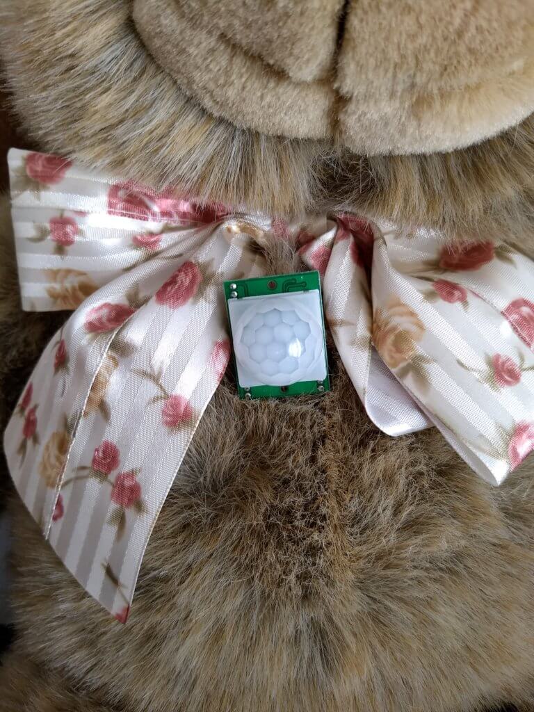 PIR sensors on rabbits necktie