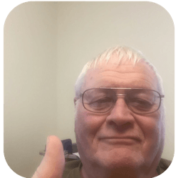 older gentleman with thumb up
