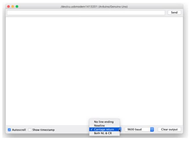 Arduino Serial Monitor, carriage return vs Newline