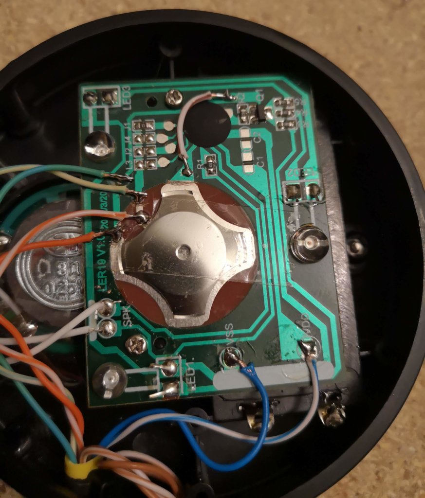 circuit board with jumper wires attached