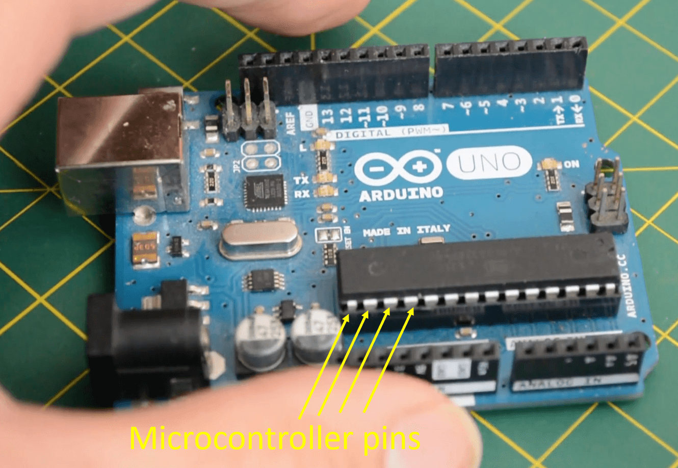 Arduino microcontroller pins