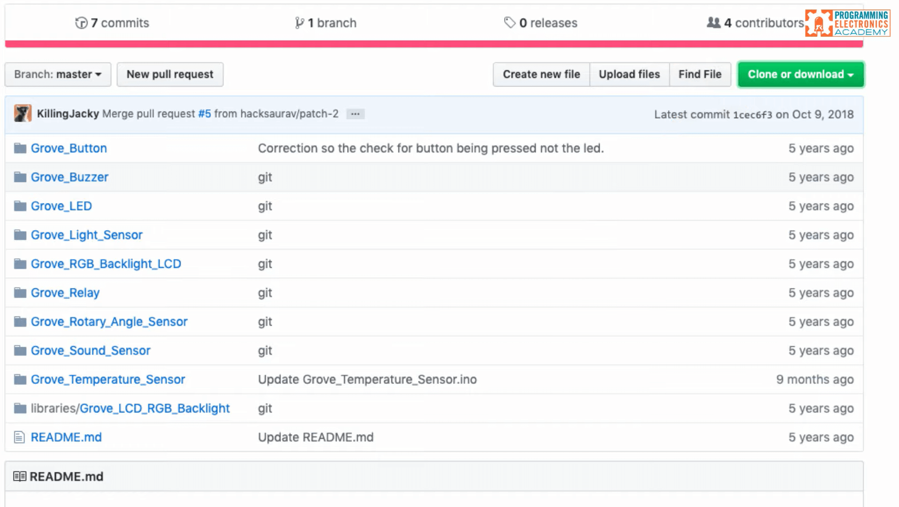 Github Repo for Groove System from Seeed Studio