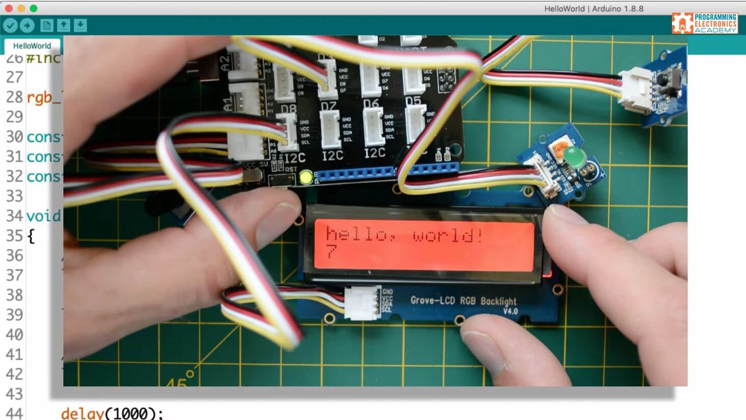 Groove System LCD example by Seeed Studio