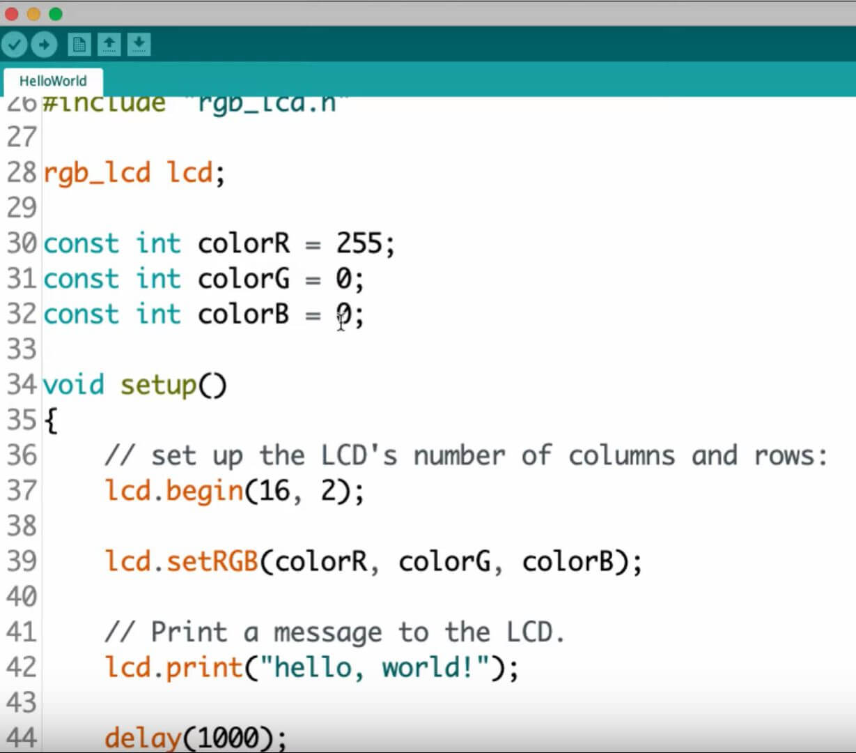 Groove System LCD example by Seeed Studio