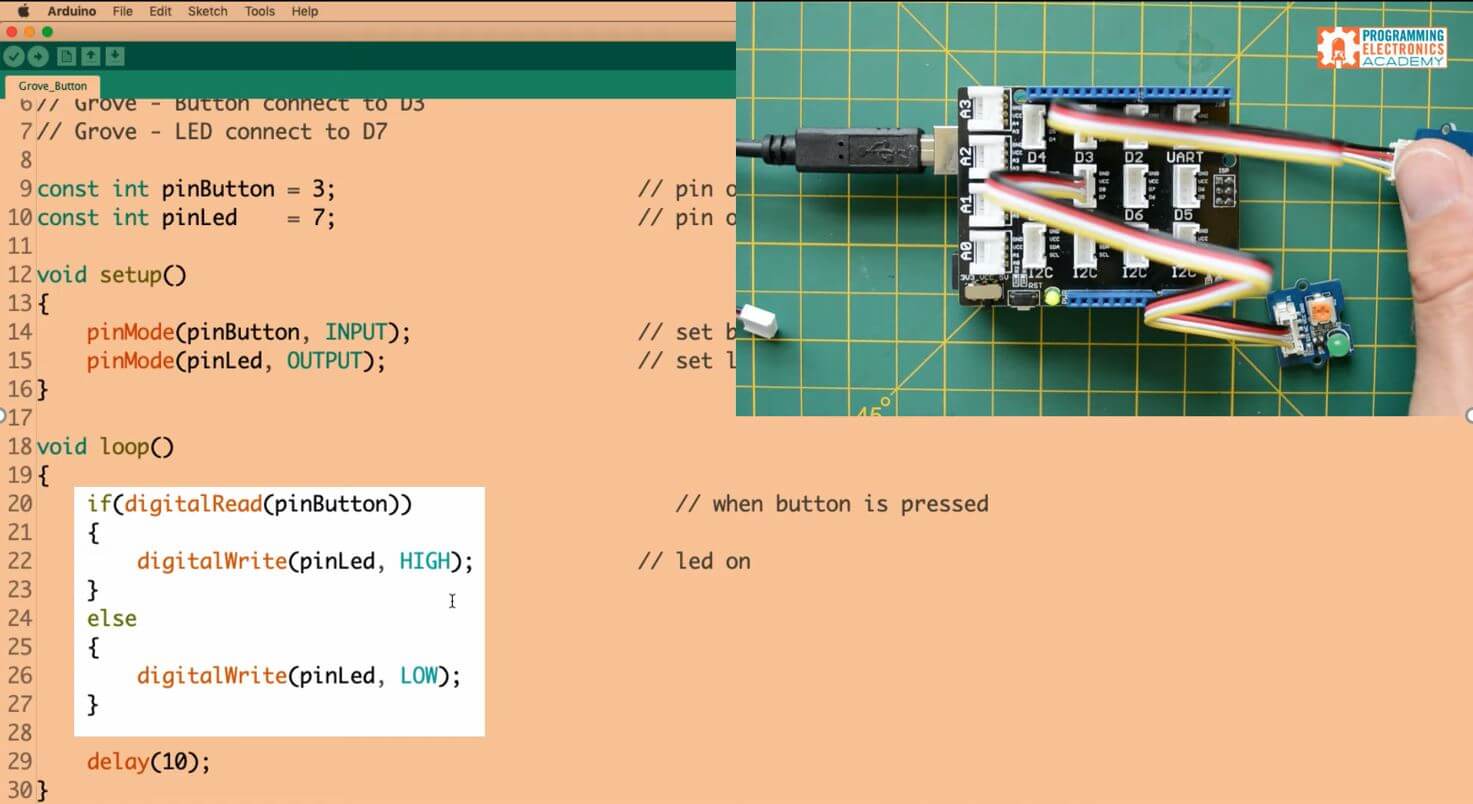 Groove System LED example by Seeed Studio