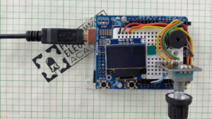 Pong Arduino game on proto-shield