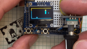 pong Arduino game OLED display