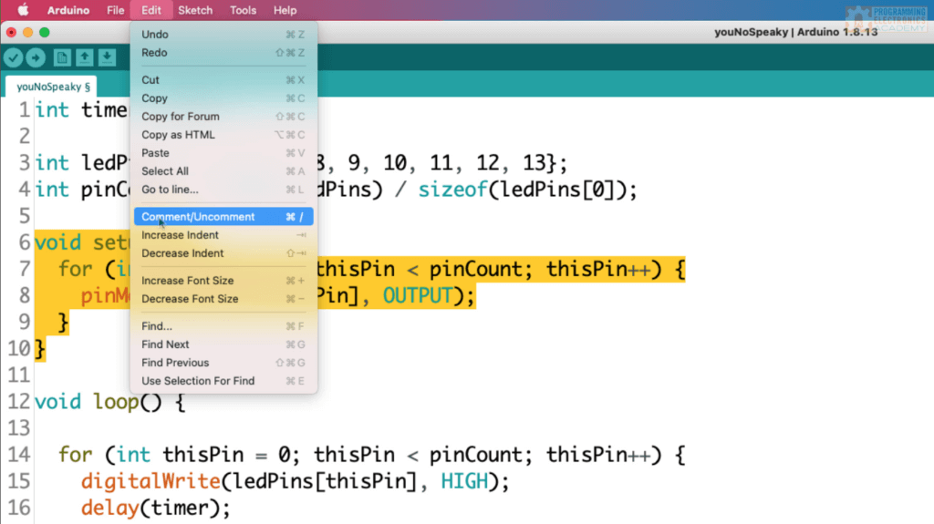 3 Ways to Comment Out Code In Arduino