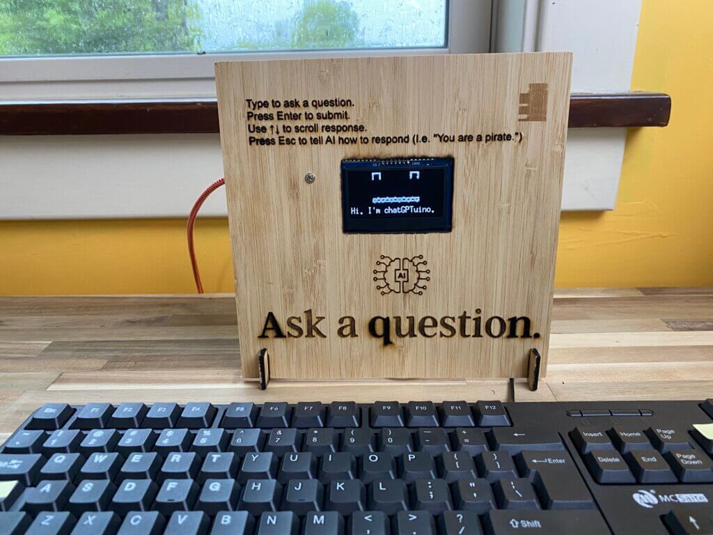 chatGTP terminal on desk