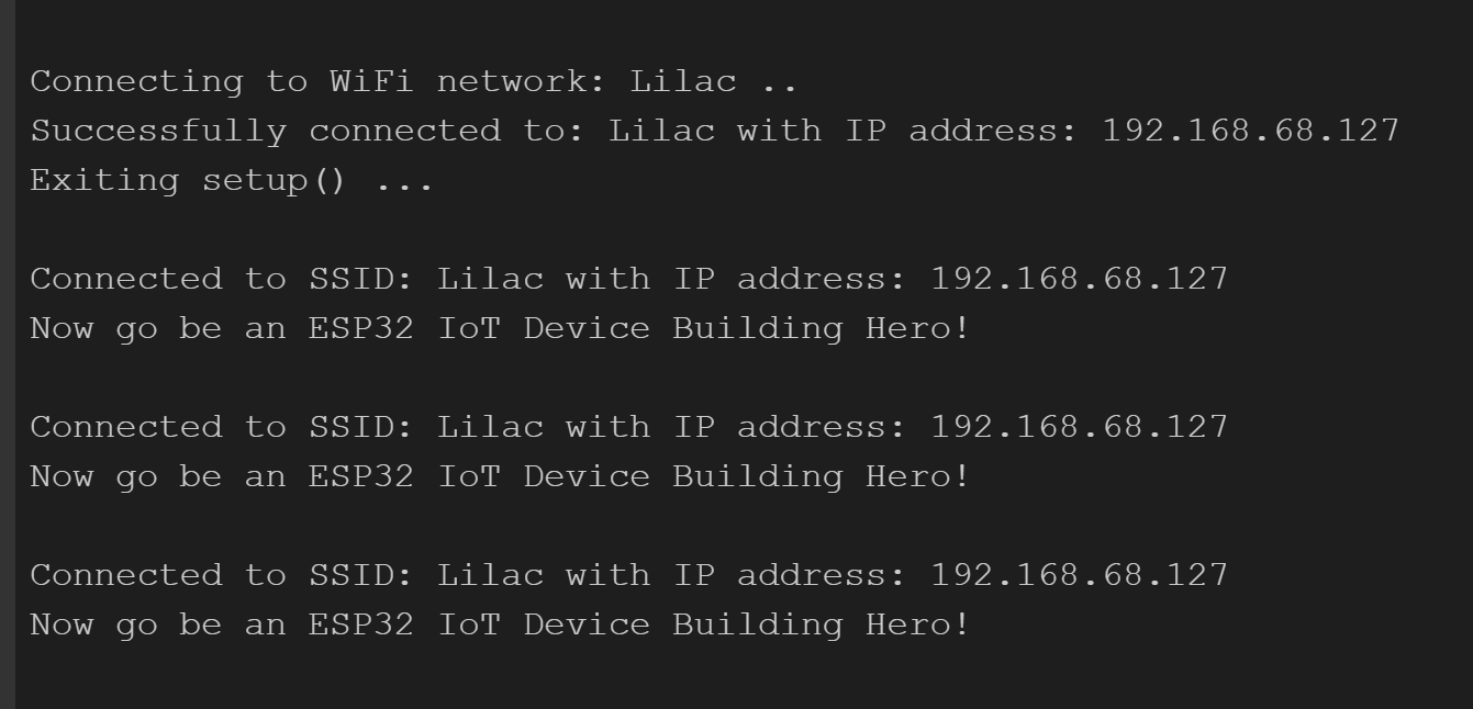 ESP32 Dev Module Serial Monitor