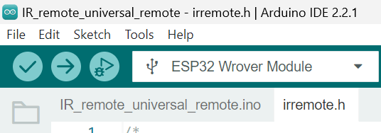 Arduino IDE - IRremote Library