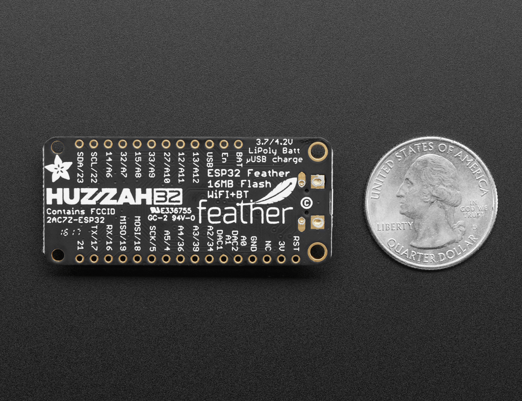 Huzzah32 feather ESP32 pinout
