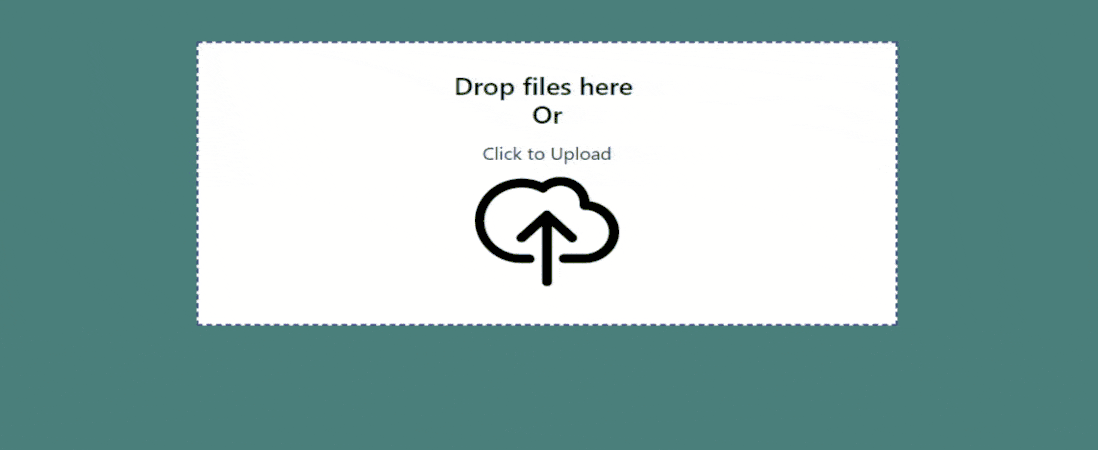 Drag and drop file upload