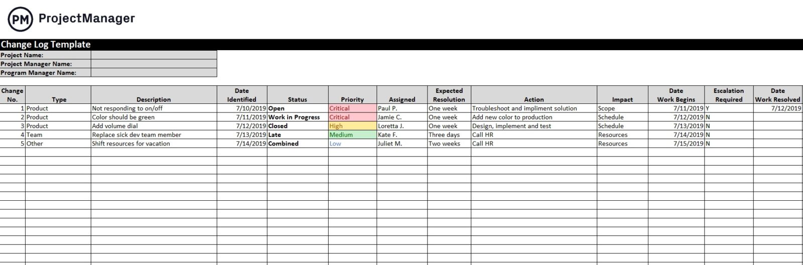 Appointment Log Template Excel