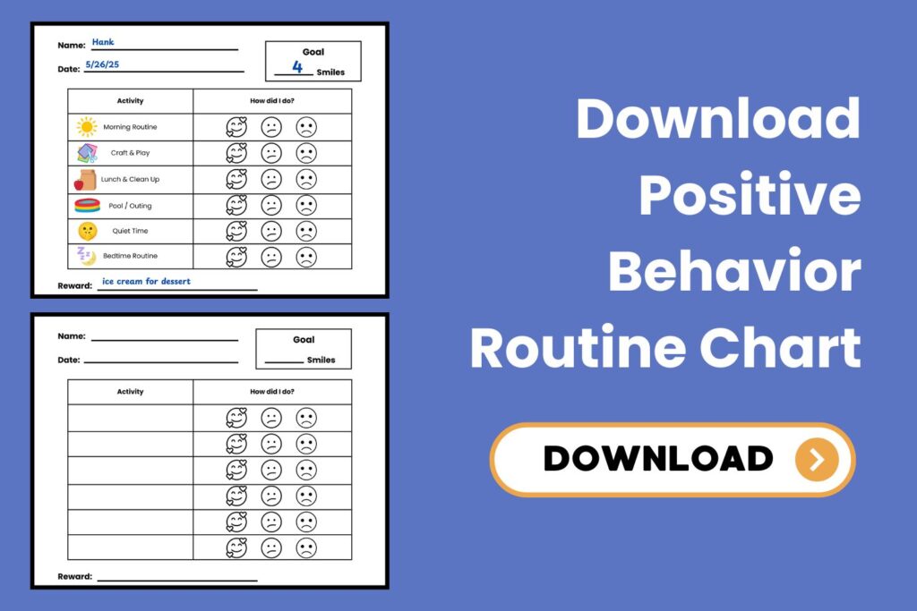 Encourage positive behavior with this free printable behavior chart! Includes a reward system and goal-setting tools to support kids&rsquo; success at home.