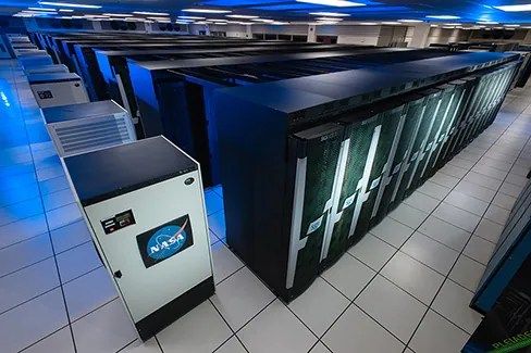 An image of modern computer servers, which provide the exceptional computational power of today.