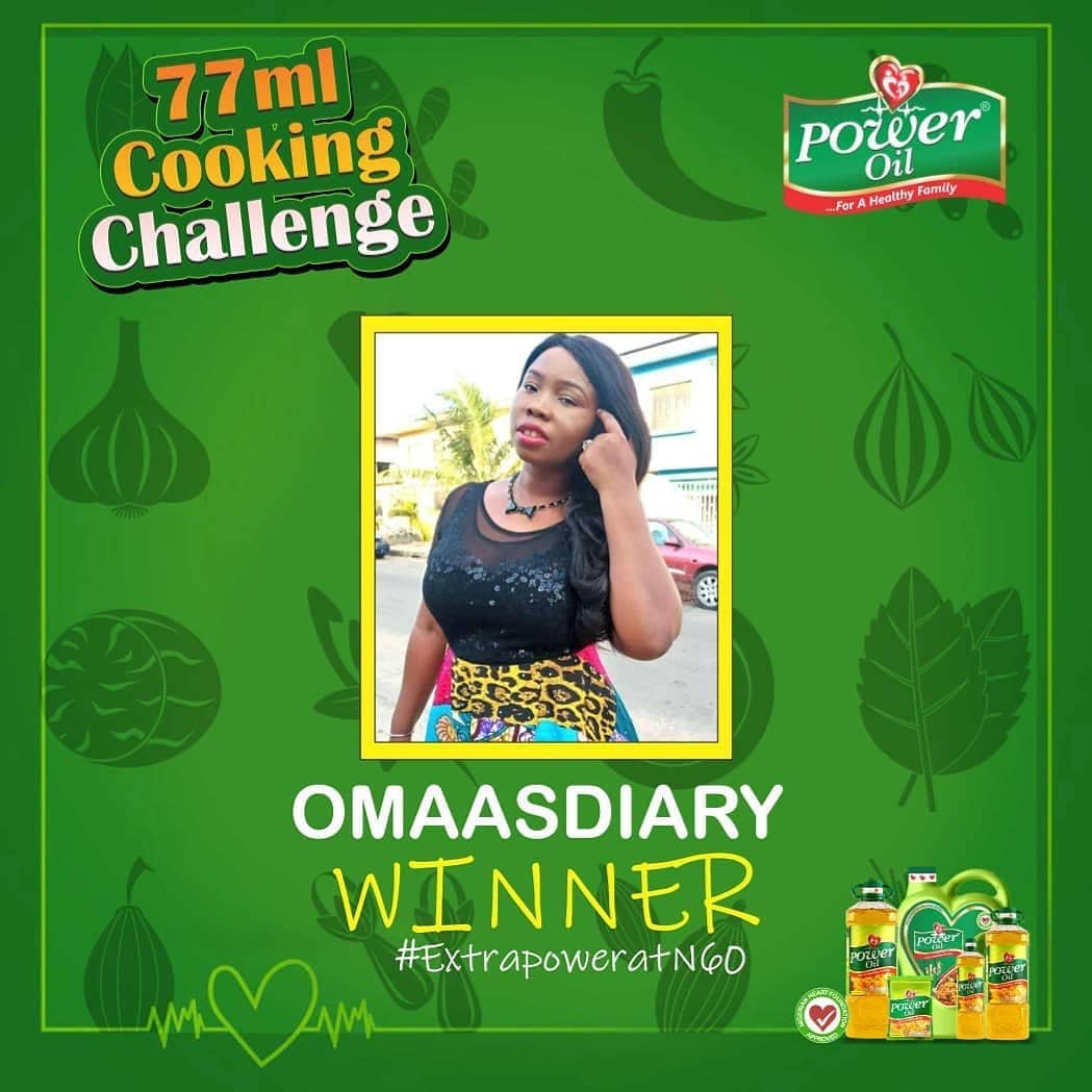 Winners of Power Oil Cooking Challenge @omaasdiary