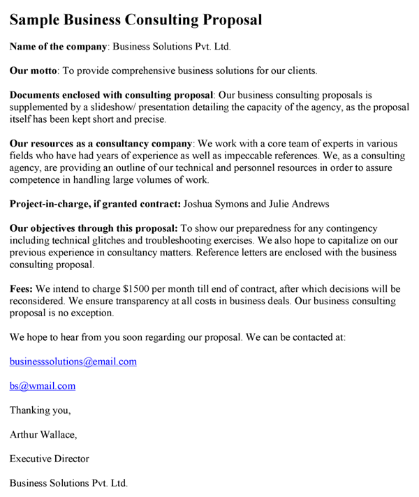 Business Consulting Proposal Template