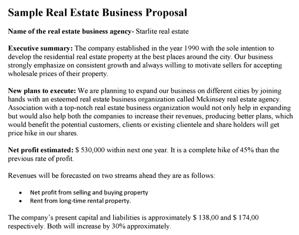 Real Estate Business Proposal Template