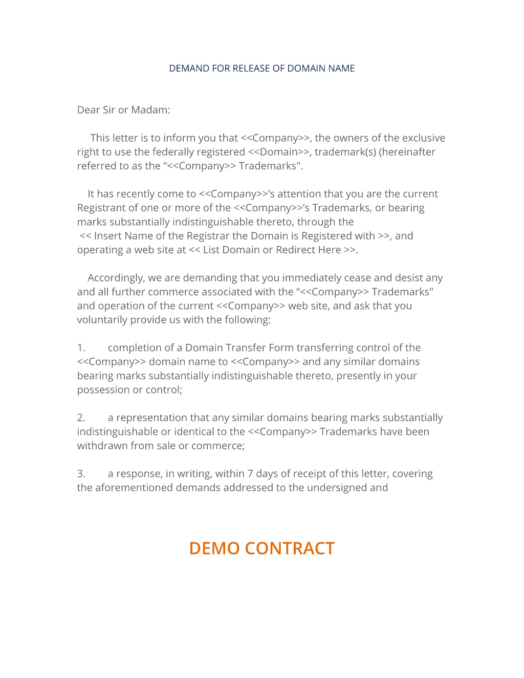 Demand Release Of Domain Name 3 Easy Steps