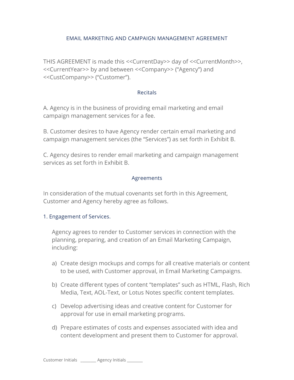 Email Marketing And Campaign Agreement 3 Easy Steps