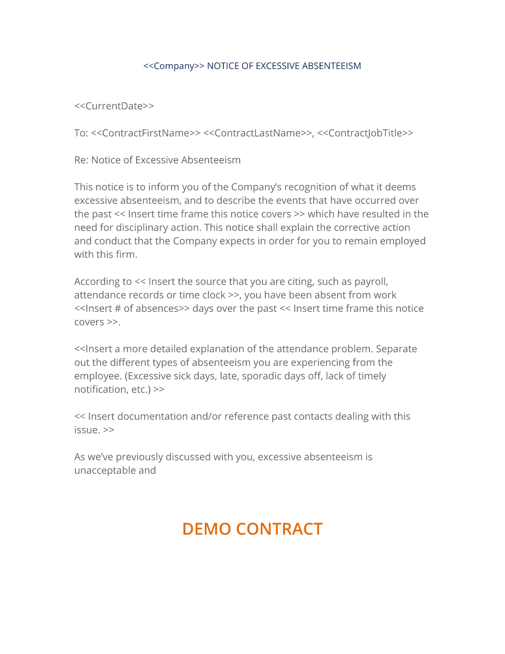 Employee Letter Of Excessive Absenteeism 3 Easy Steps