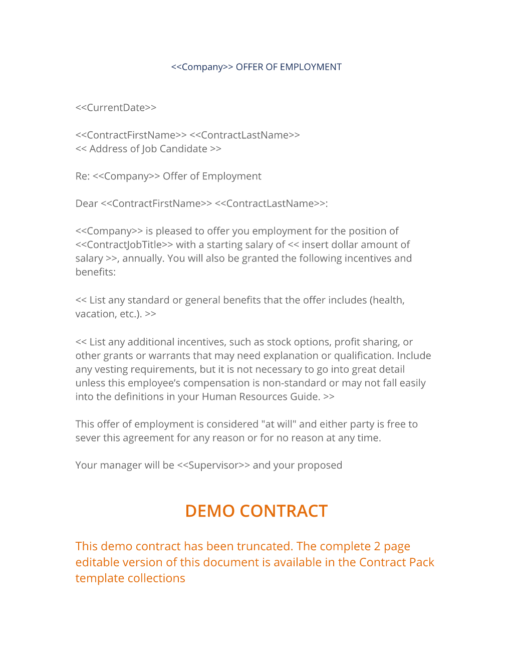 Offer Of Employment Letter 3 Easy Steps