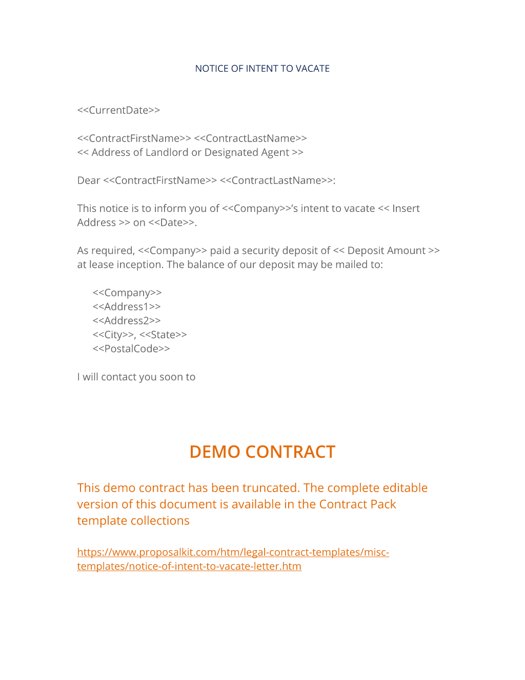 Notice Of Intent To Vacate Property Letter 3 Easy Steps