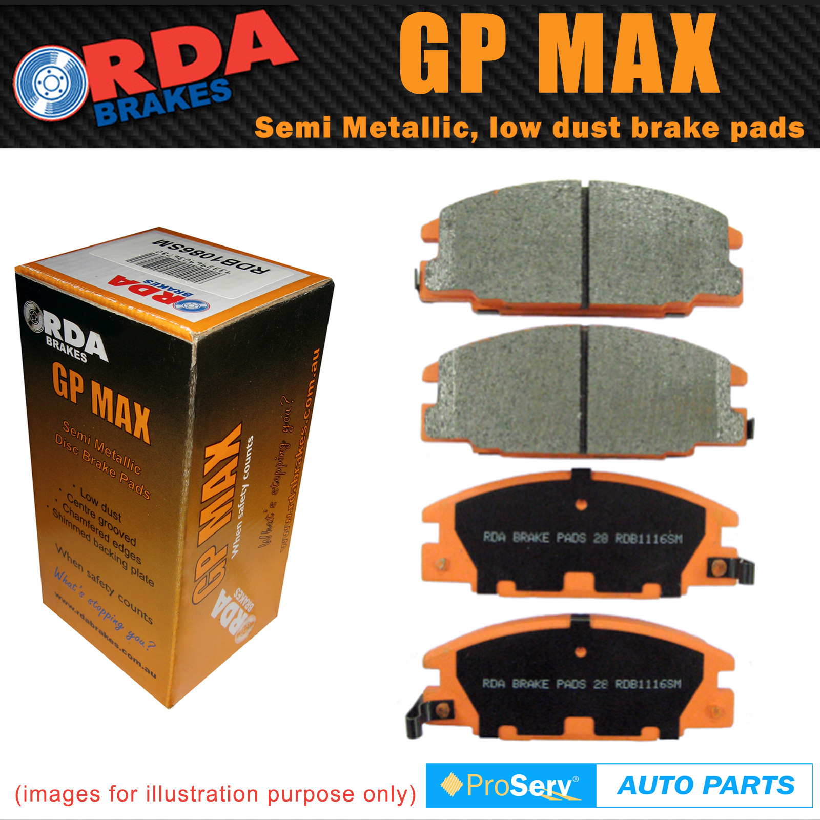 Toyota recommends regular inspection and maintenance of your avalon's brakes, including r. RDB1308, FRONT SET RDA DISC BRAKE PADS MITS TRITON MK 2WD