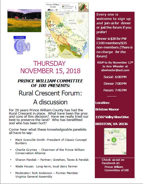 ATTEND Rural Crescent Forum Thursday, November 15 The Coalition to