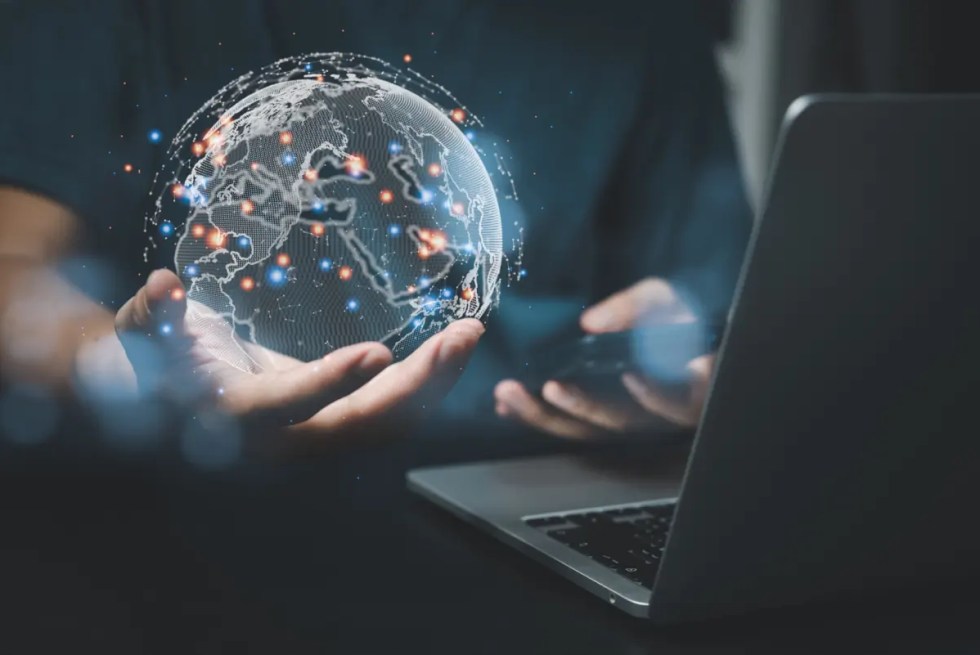 AI-generated cyber threats illustration with deepfake, phishing, and zero-trust icons — ProTelesis ProCloud cybersecurity solutions protecting businesses.