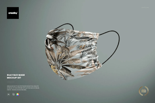 Download face masks and respirators set, special layers and smart objects are included for your amazing artwork. Free Creativemarket Silk Face Mask Mockup Set 6344182 Ê
