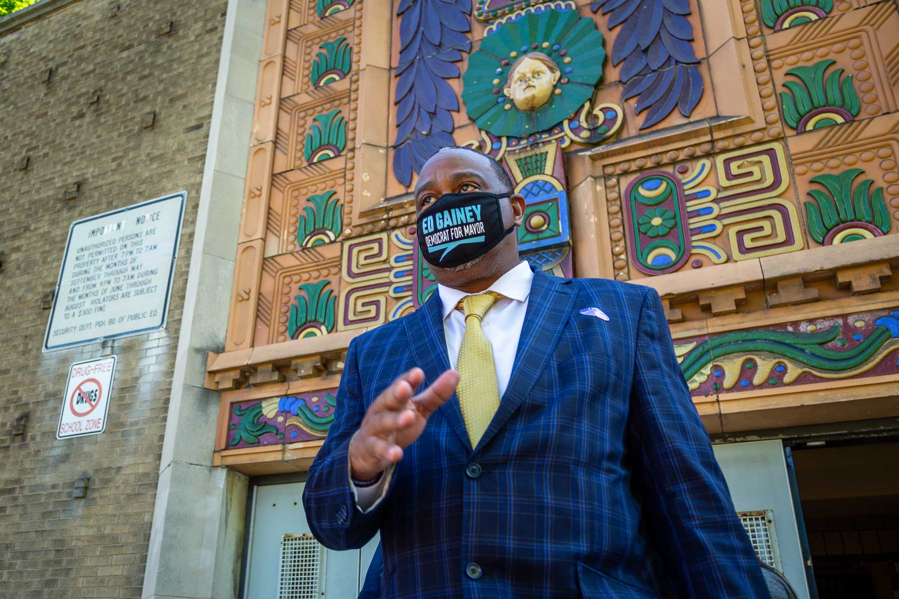 Ed Gainey after voting in the May primary election