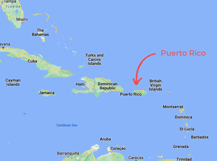 Puerto Rico Island Puerto Rico Map 