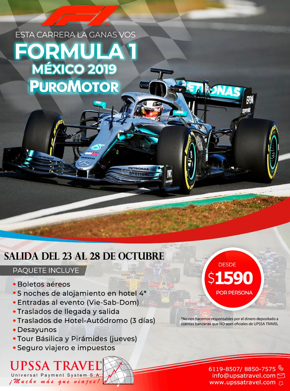Paquete A La Formula 1 Mexico 2019