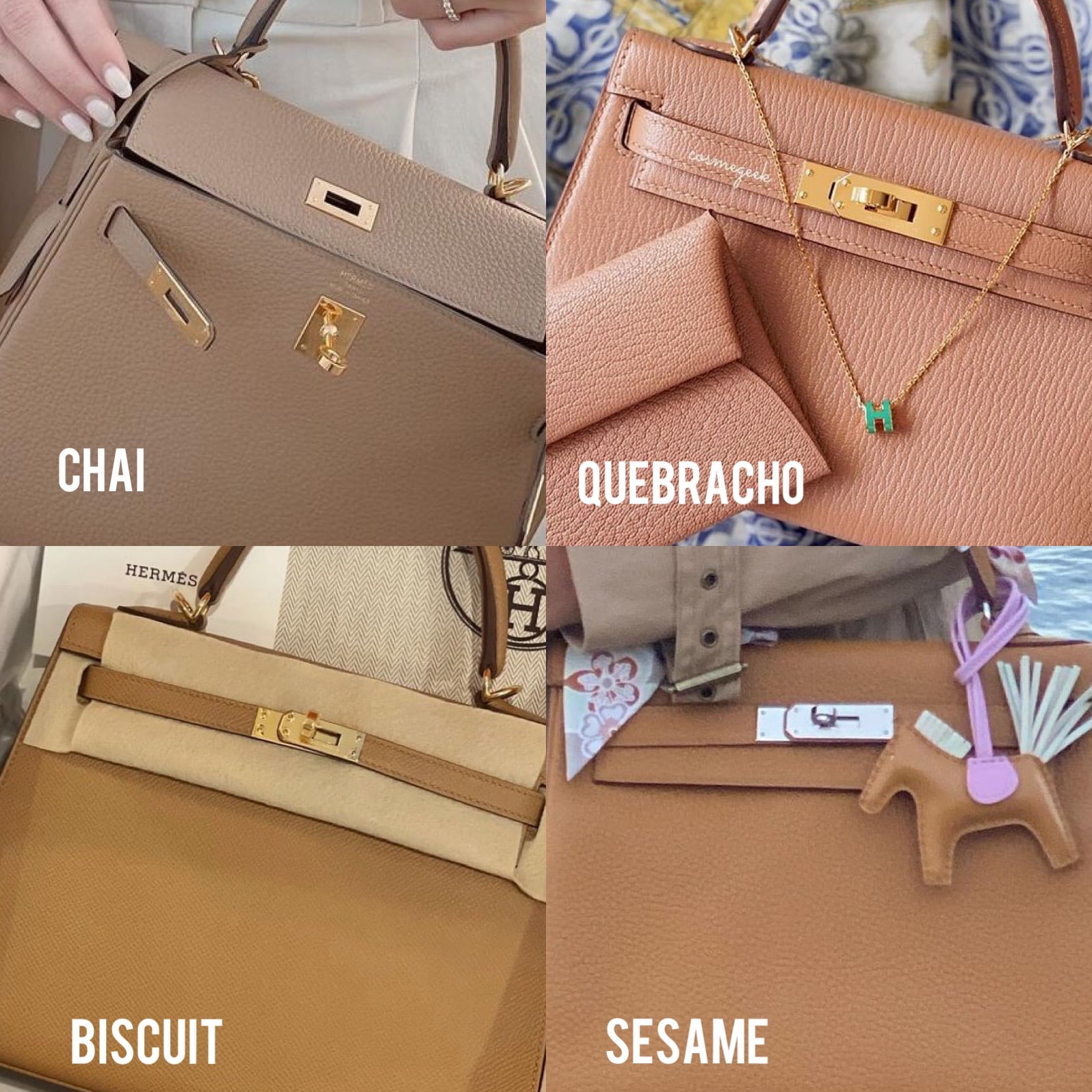 Close-up of Hermès Chai leather texture