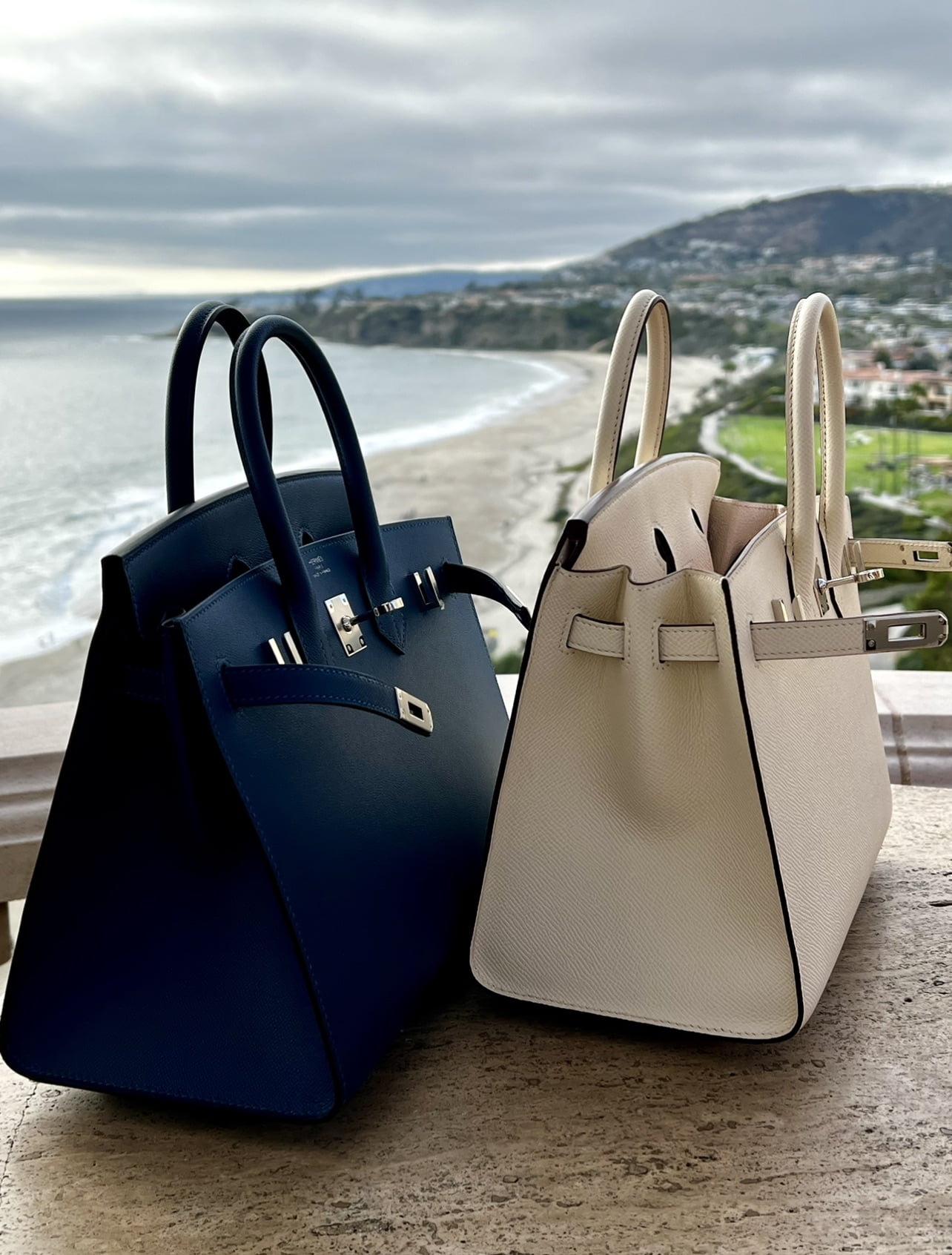 Hermès Birkin bag on display