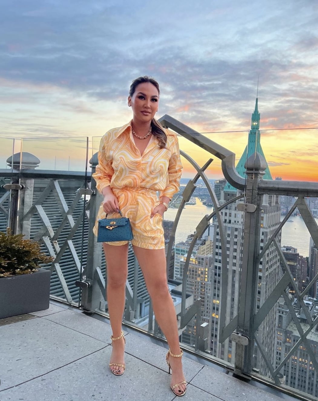 Dorothy Wang's first Hermès Kelly bags in orange and green