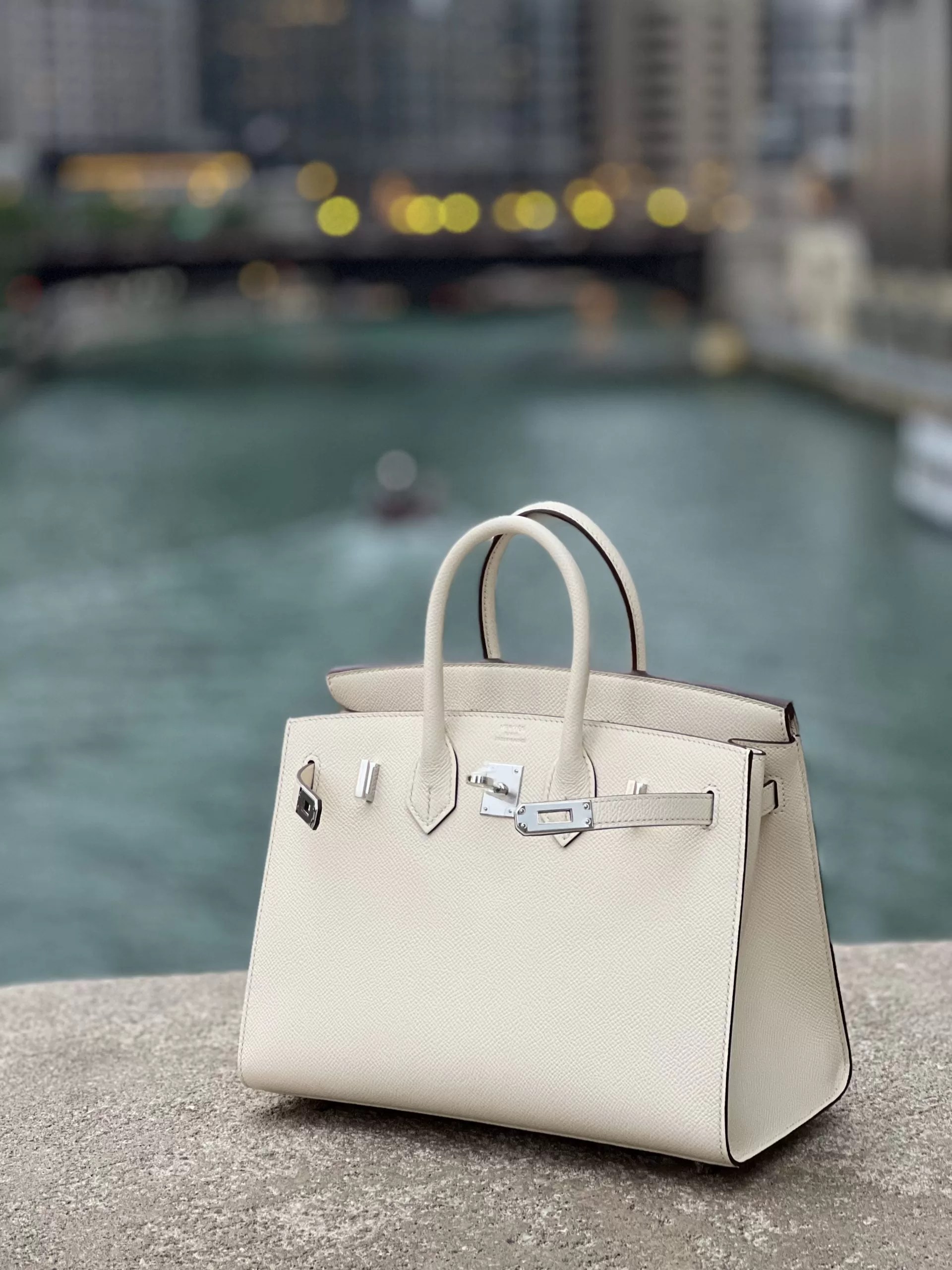 Hermès Birkin Sellier 25 in Nata Epsom leather
