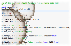 Program code with coffee stain