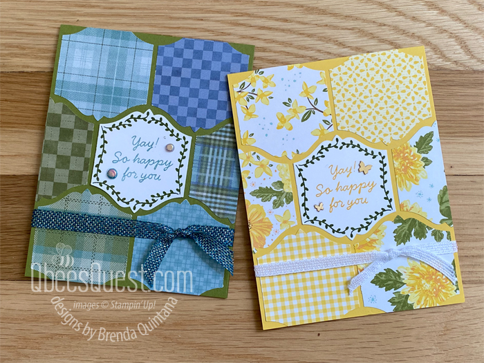 To the Point Label Punch Tiled Card - Qbees Quest