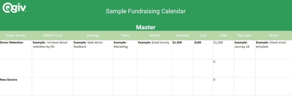 How to create a fundraising calendar